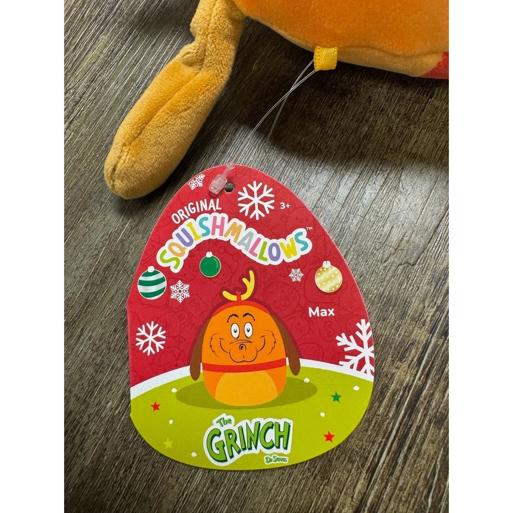 Squishmallows Max the Dog Dr Seuss The Grinch Christmas Plush 2023 NWT Jazwares - Picture 2 of 8